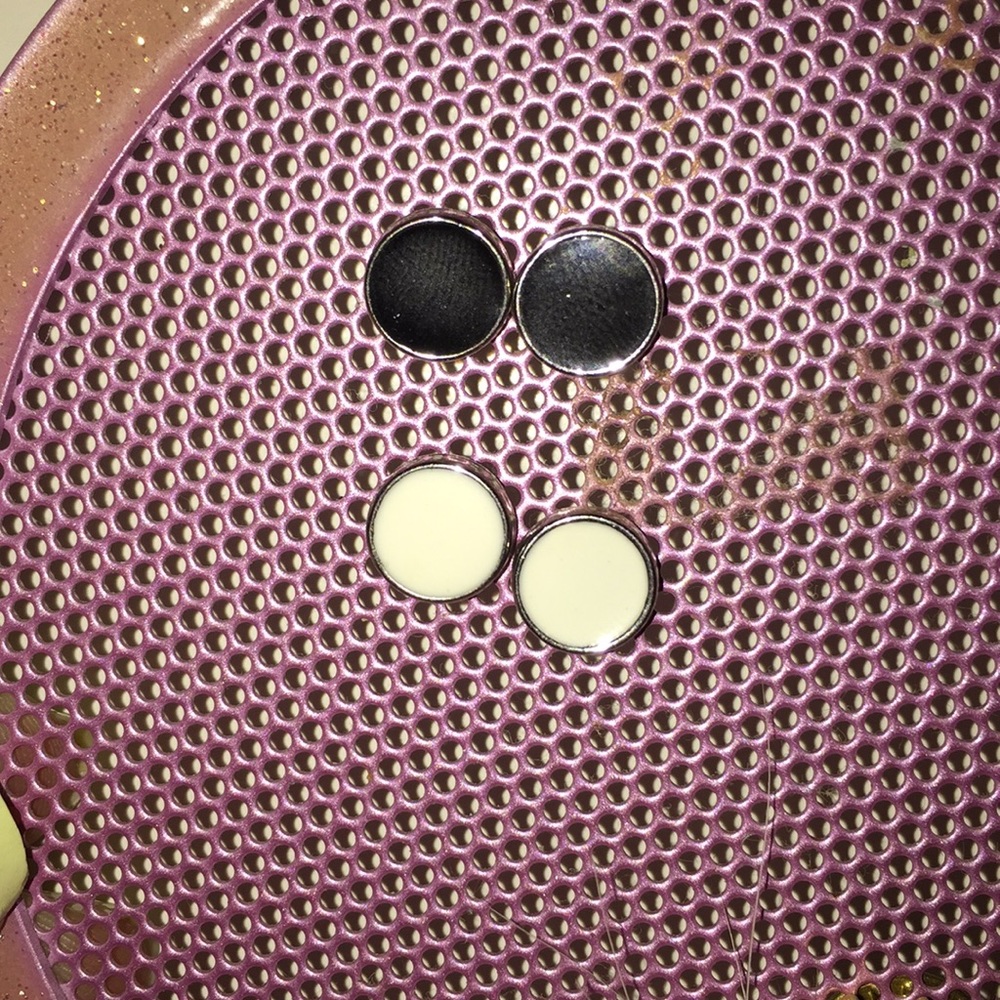 H&M black and white stud earrings
